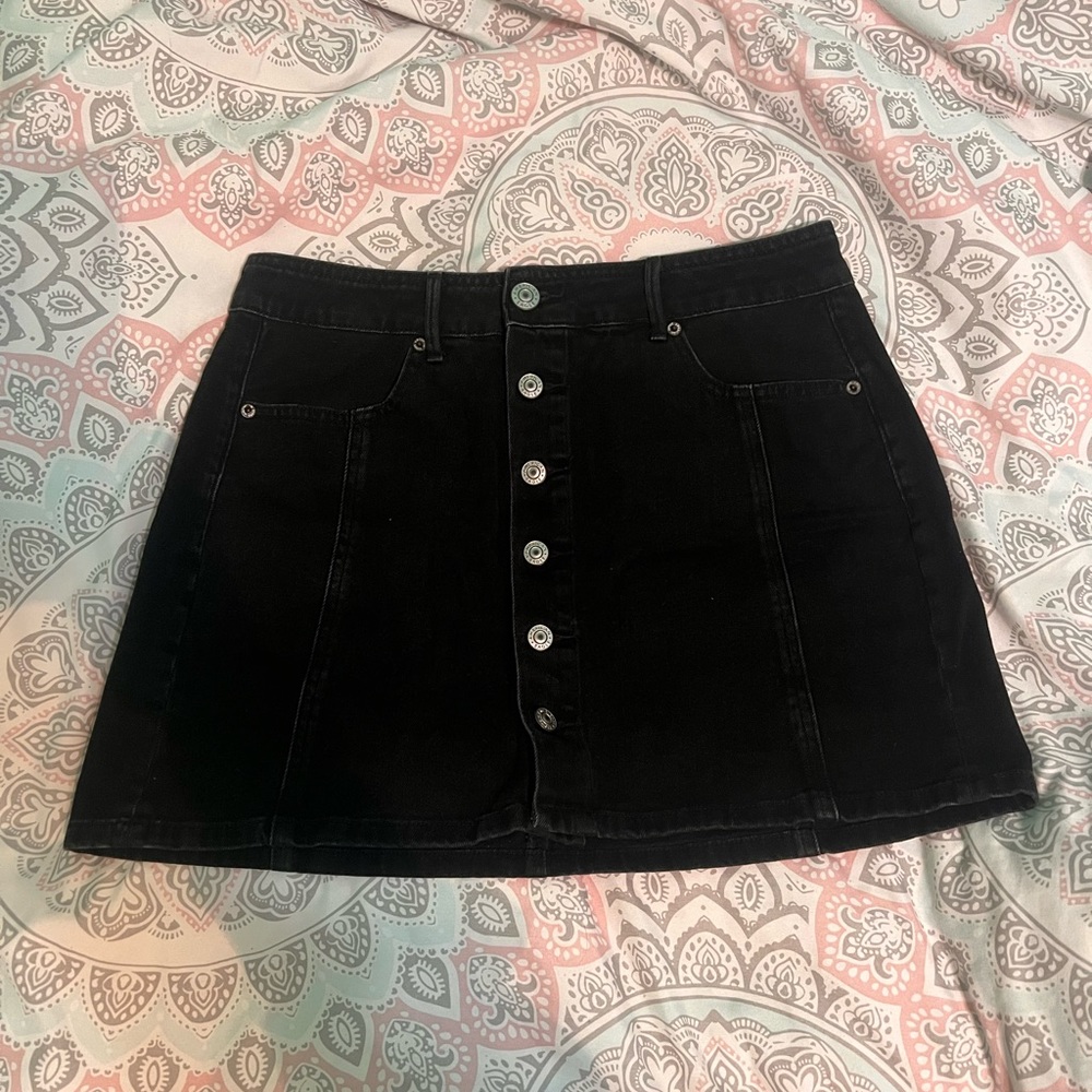 American Eagle Black Denim Skirt
